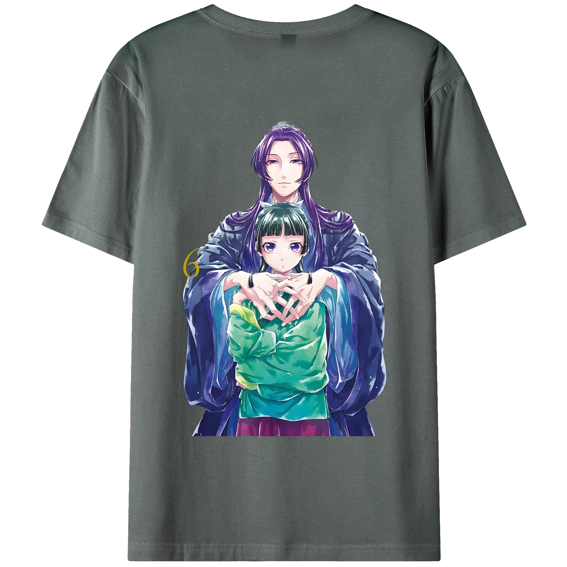 （画像用） 薬屋のひとりごと The Apothecary Diaries 綿100％ メンズ半袖Tシャツ（バックプリント） 通気性